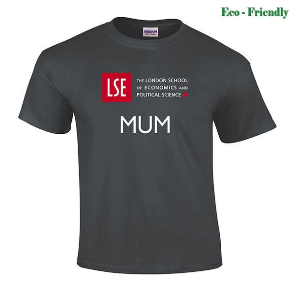 Organic Mum T Shirt Charcoal Grey White LSE Merchandise Shop