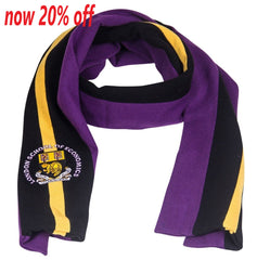 Woolen Scarf with Crest Embroidery