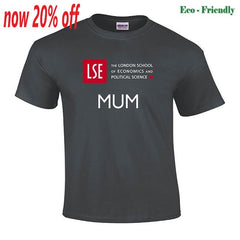 Organic Mum T-Shirt (Charcoal Grey/ White/Red)