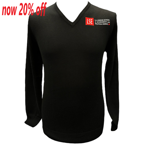 Men's V Neck Jumper Navy/Black