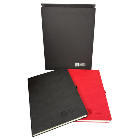 Castelli Boxed Notebook- Black/ Red