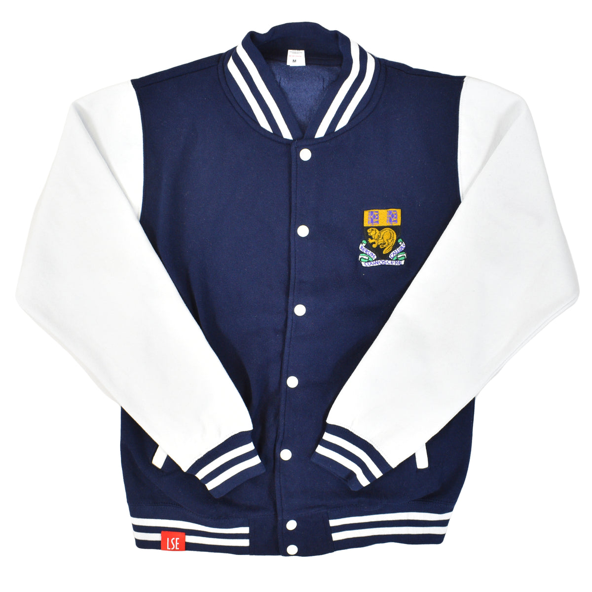 Crest Varsity Jacket Navy/White