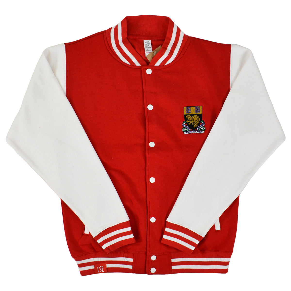 Crest Varsity Jacket Red/White