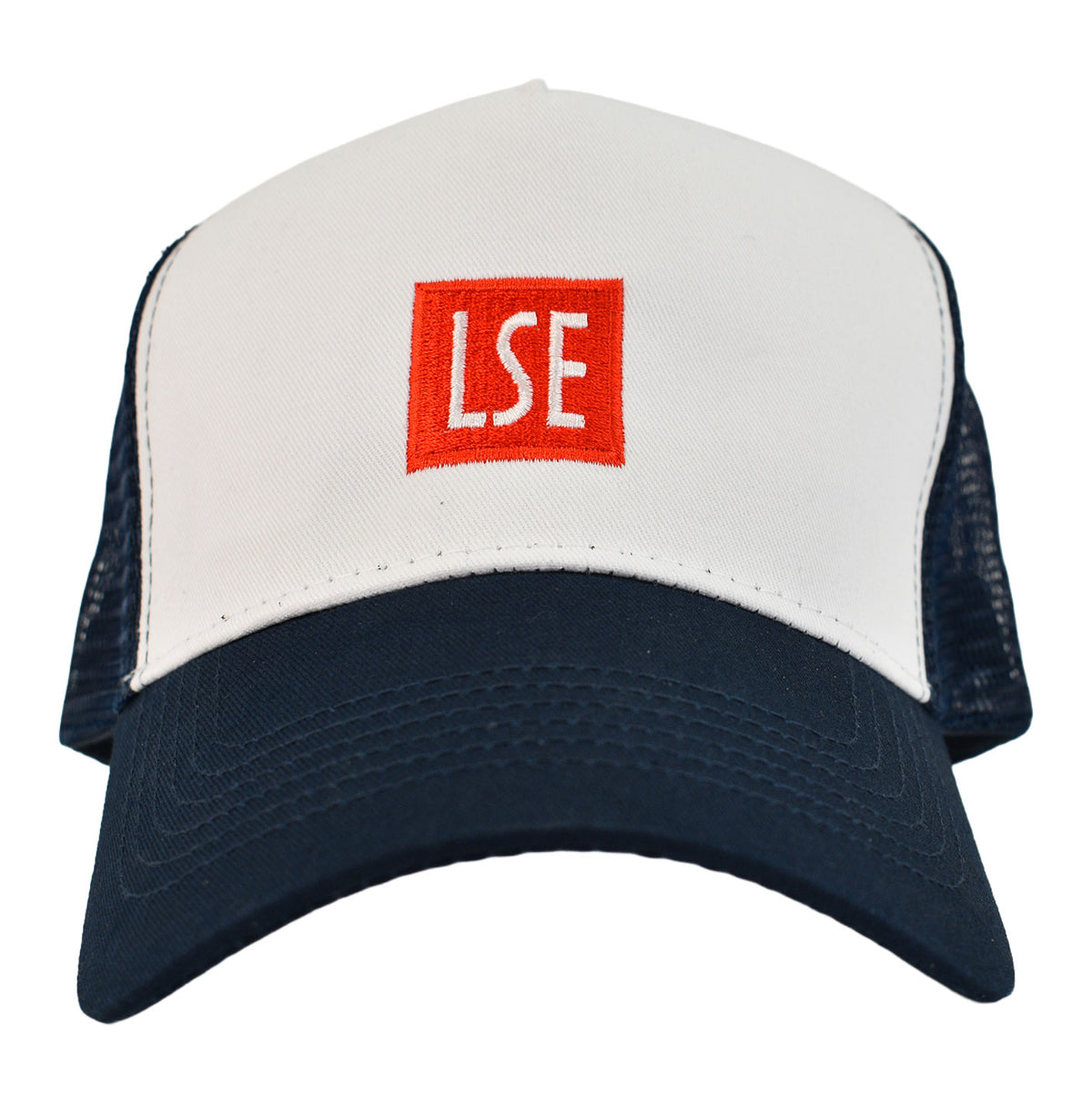 Snap Back Trucker Cap (French Navy/ White)
