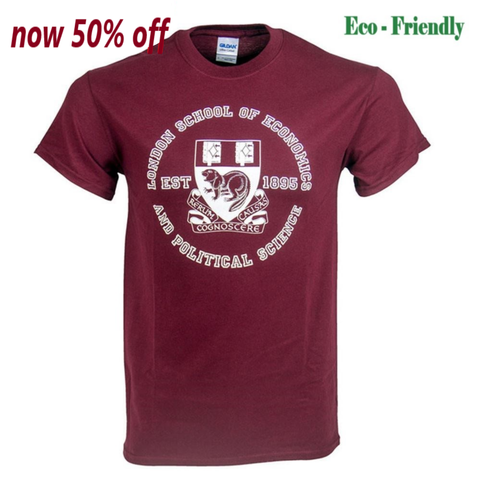 Organic Crest T-Shirt Burgundy