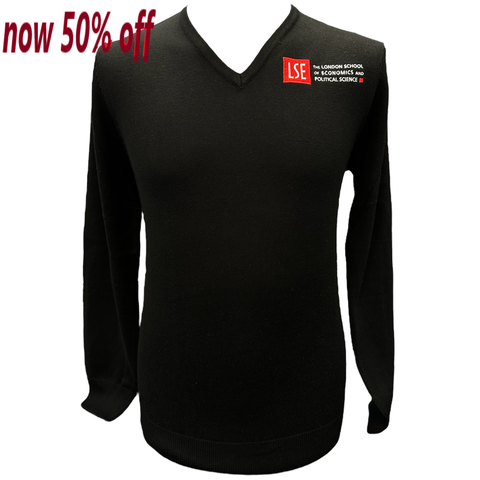 Men's V Neck Jumper Navy/Black