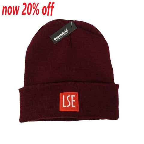 LSE Logo Beanie Hat - Burgundy