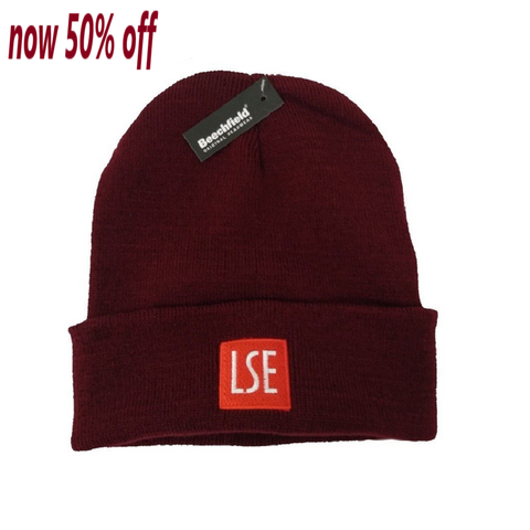 LSE Logo Beanie Hat - Burgundy