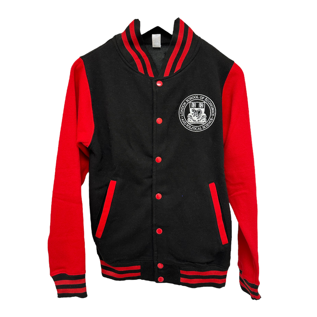LSE Crest Varsity Jacket Black/Red