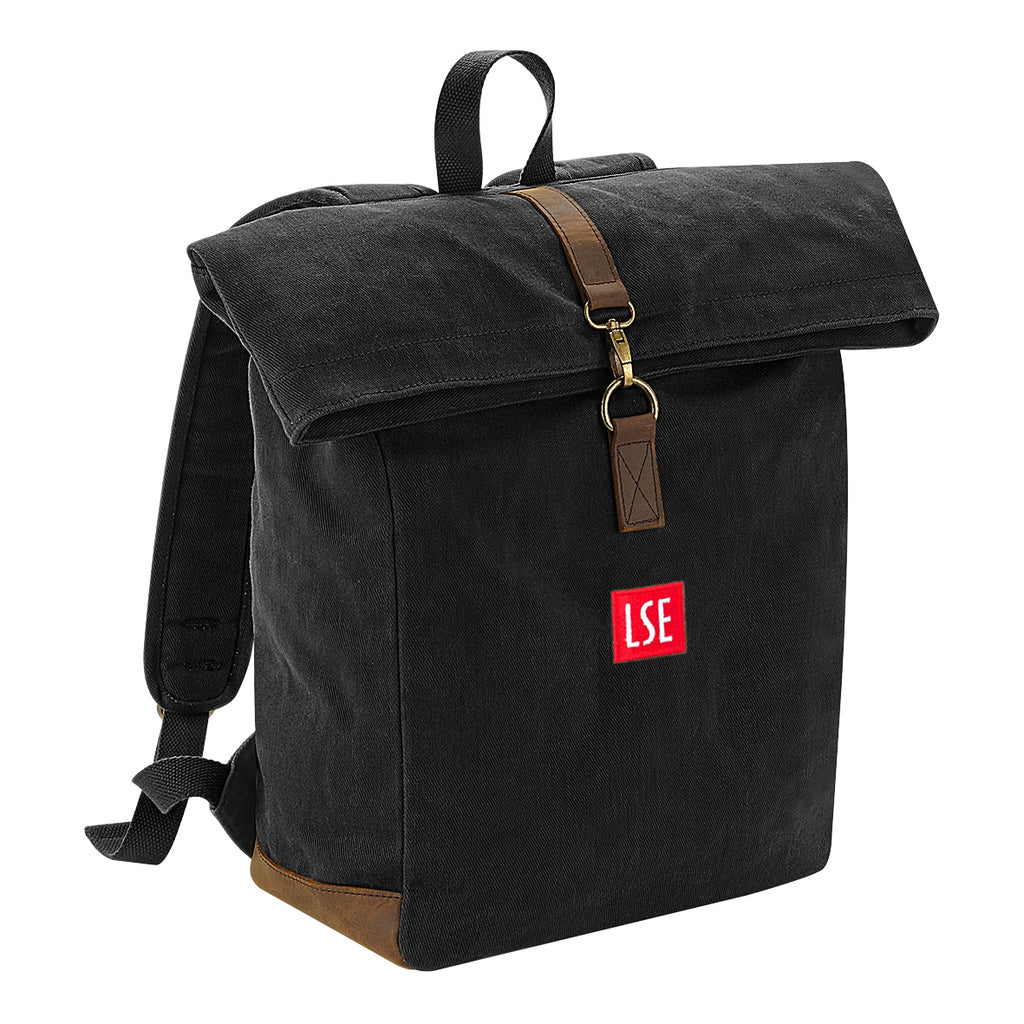 Heritage Waxed Canvas Backpack - Black