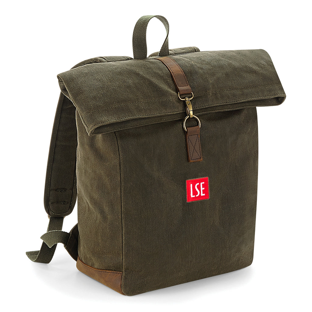 Heritage Waxed Canvas Backpack - Olive