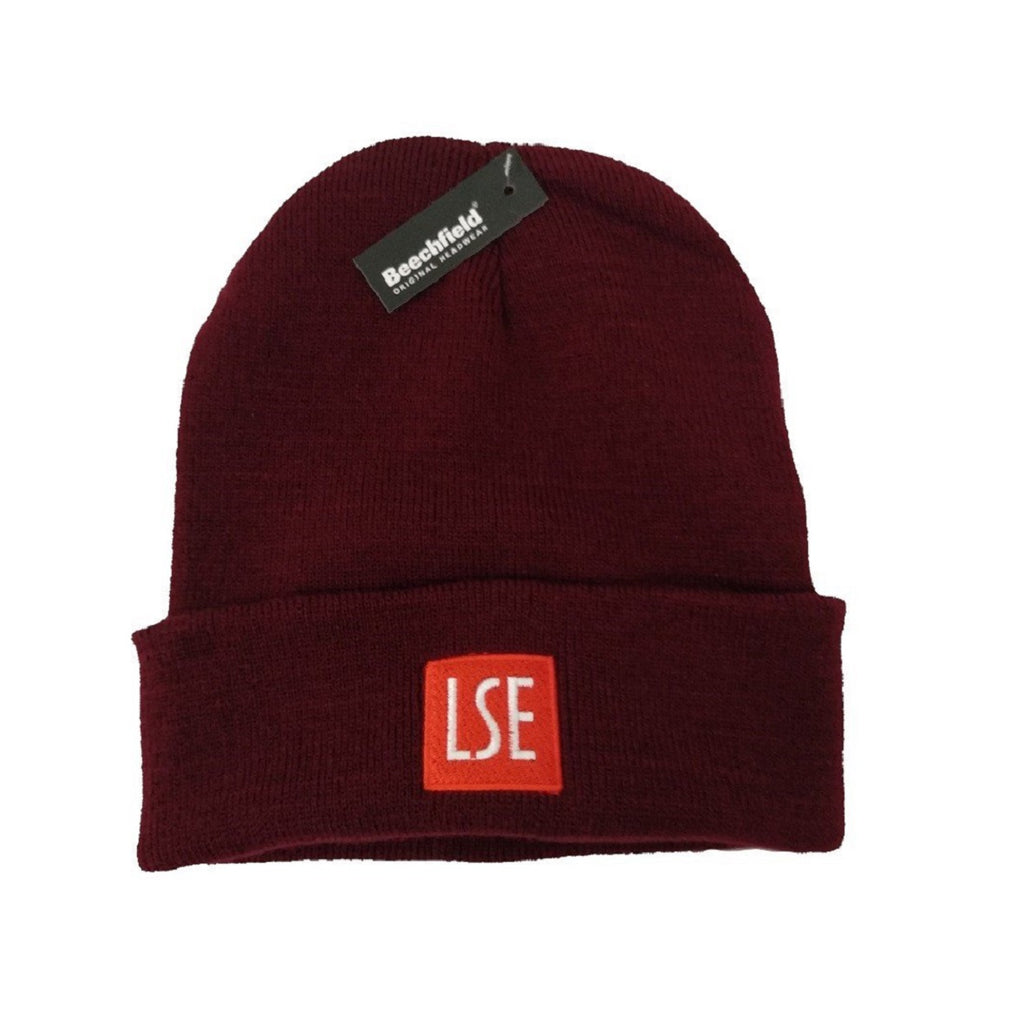 LSE Logo Beanie Hat - Burgundy